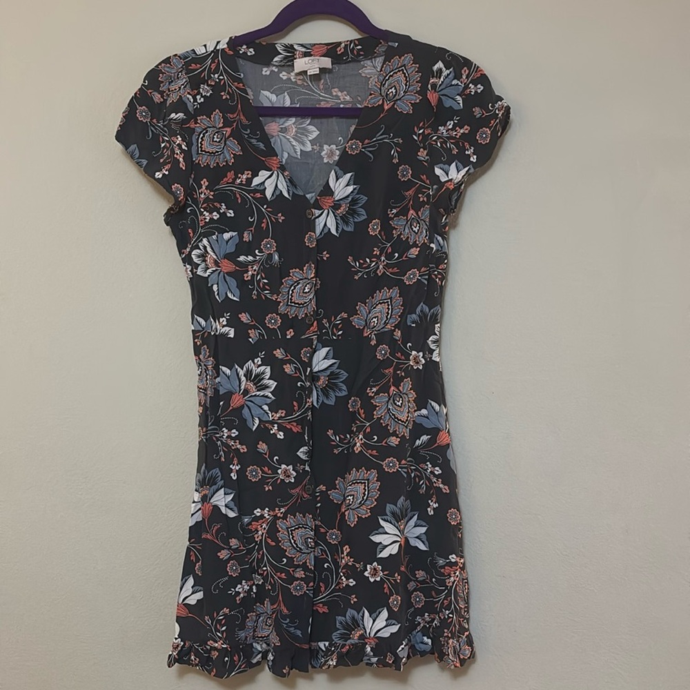 Floral Black Dress